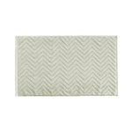 tapis bain coton antidérapant zigzag gris blanc vert moderne 40x60cm