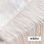 ruban franges moderne 100cm 200cm tissu polyester blanc rose bleu ciel rouge