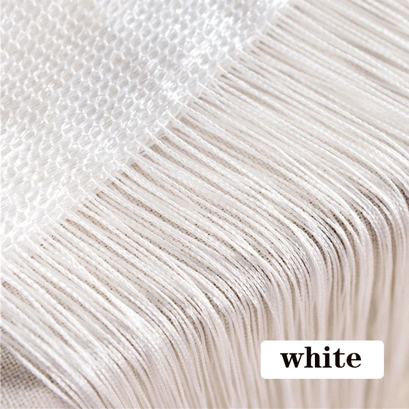 ruban franges moderne 100cm 200cm tissu polyester blanc rose bleu ciel rouge