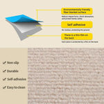 tapis auto adhésif carré 30x30 cm texture tissée sol intérieur maison moderne décoratif