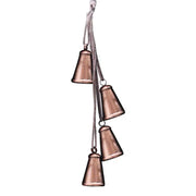 décoration noël guirlande cloches cuivre rustique bohème suspendues corde texturée festive intérieurextérieur