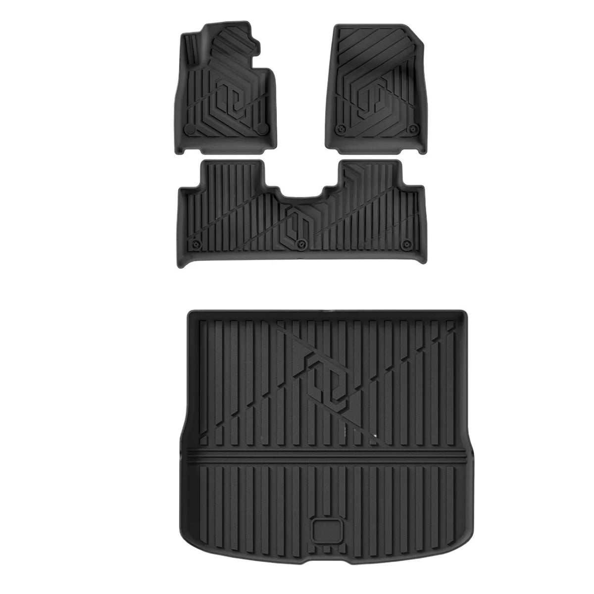tapis sol voiture noir rayures modernes antidérapants imperméables fixations leapmotor c11