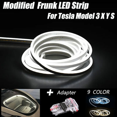 Bande LED pour coffre de voiture Tesla allumée en mode RVB