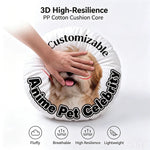 coussin personnalisable chien mignon blanc doux pelucheux animé zip amovible lavable moderne