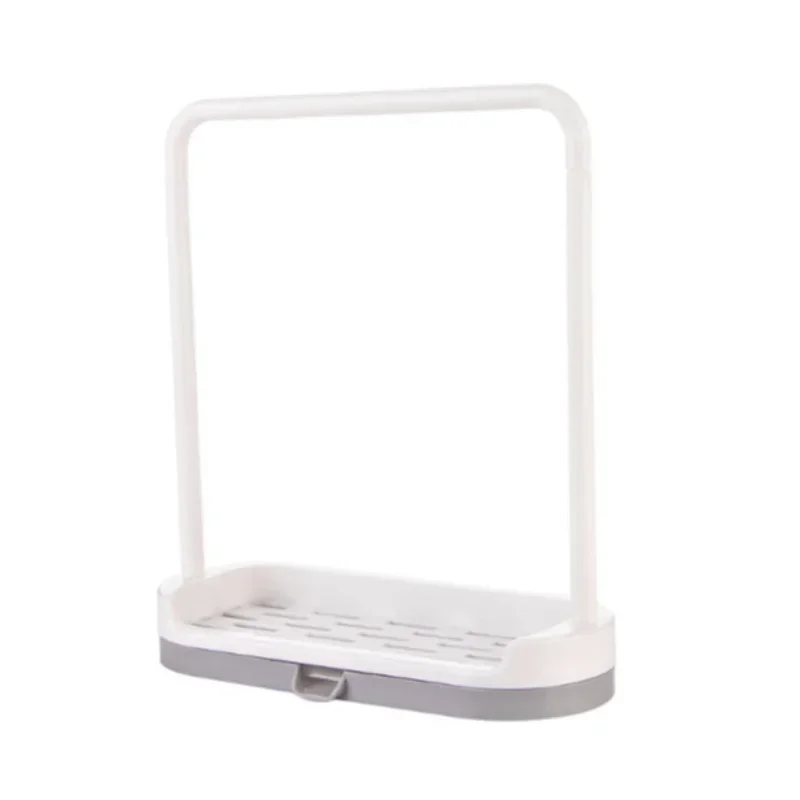 porte savon porte serviette moderne rangement évier salle bain blanc fixations invisibles serviettes gants