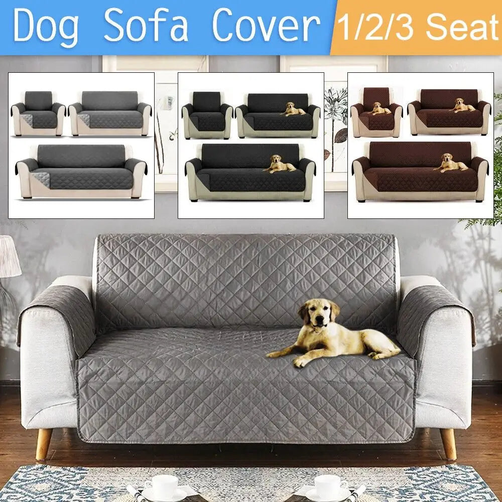 housse canapé deux places marron quiltée anti usure protection animaux moderne automne hiver