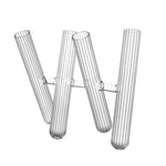 vases transparents modernes stries tubes hauteur 24cm fleurs feuilles decointérieur minimalistestyle