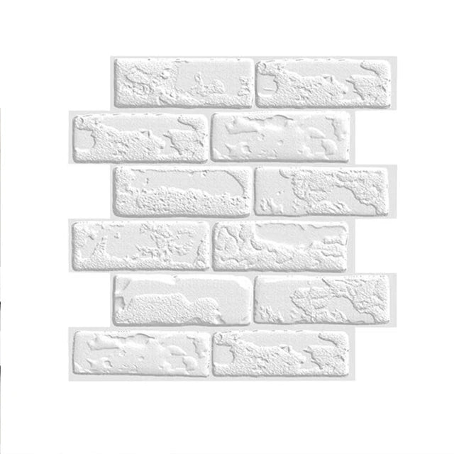 décoration murale moderne panneaux autocollants brique 3d rouge brun beige gris imperméable