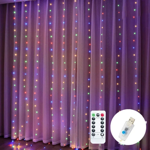 guirlande lumineuse led multi couleur blanc chaud télécommande modes décoration noël moderne