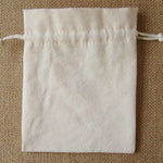 sacs coton toile noix noeud cordon serrage couleur beige clair taille diverses simple rustique