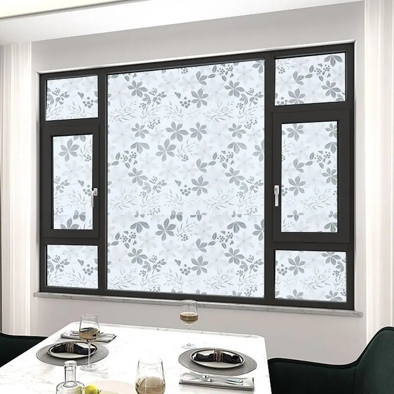 film fenêtre décoratif moderne opaque adhésif transparent beige blanc rose violet fleurs poissons étoiles
