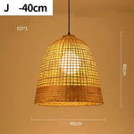 suspension lumineuse moderne bambou tissé ampoules led beige clair fixations câble opacité rustique