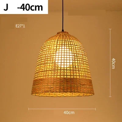 suspension lumineuse moderne bambou tissé ampoules led beige clair fixations câble opacité rustique