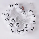 guirlande lumineuse halloween squelette souriant blanc 3m 20leds batterie usb