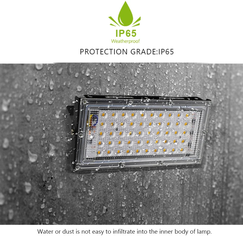 projecteur led moderne étanche ip65 220v noir 100w 150w extérieur aluminium câbles