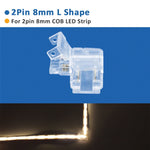 connecteurs led transparents 2pin 3pin clips câbles rgb cct cob 5v 12v 30v ul