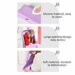 étui pinceaux cosmétiques réutilisable moderne rose gris bleu vert violet polyester opaque