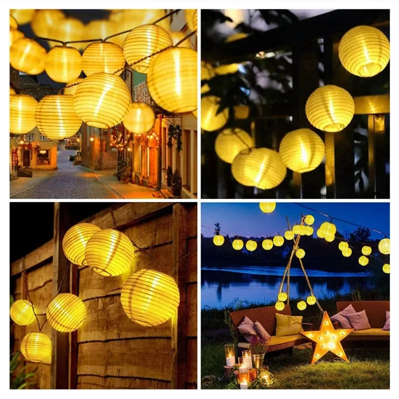 guirlande lumineuse solaire extérieure multicolore effet feuille sapin modes automatiques noël mariage festivités jardin
