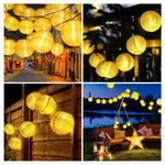 guirlande lumineuse solaire extérieure multicolore effet feuille sapin modes automatiques noël mariage festivités jardin