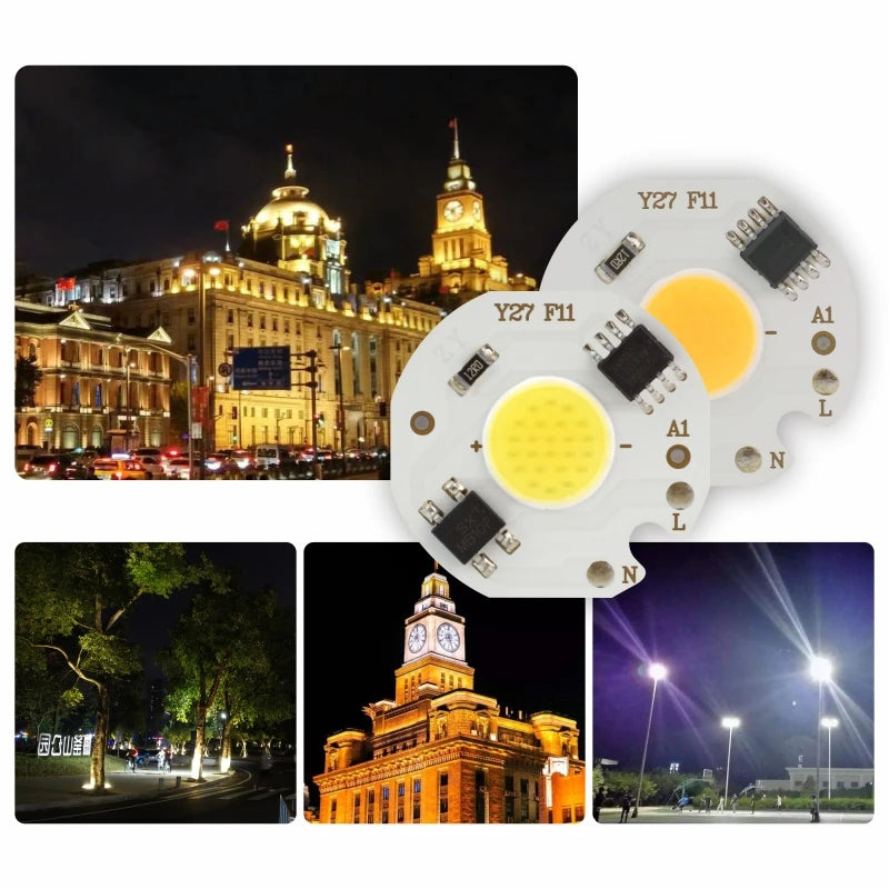Plaque LED moderne 10W 7W 5W 3W Smart IC blanc circulaire LED beads chip