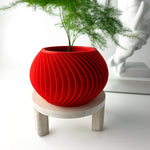 cache pot moderne rayures verticales couleur beige biodégradable pla durable écologiqueintérieur