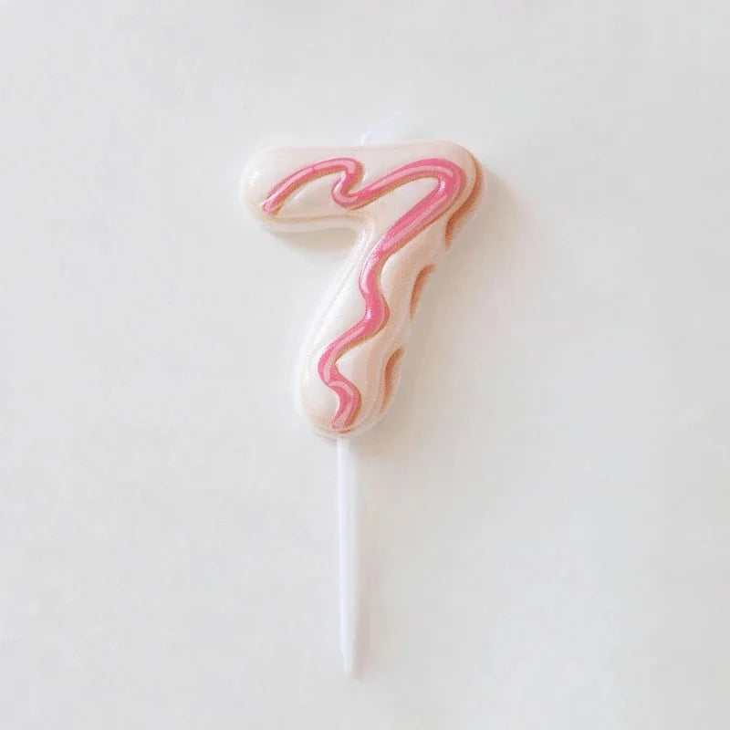 bougies numériques anniversaire formes chiffres couleurs glacées décoratives thème fêtes opaques