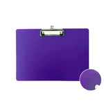 porte document violet moderne clip métallique papier lignes opaque a4 bleu blanc gris