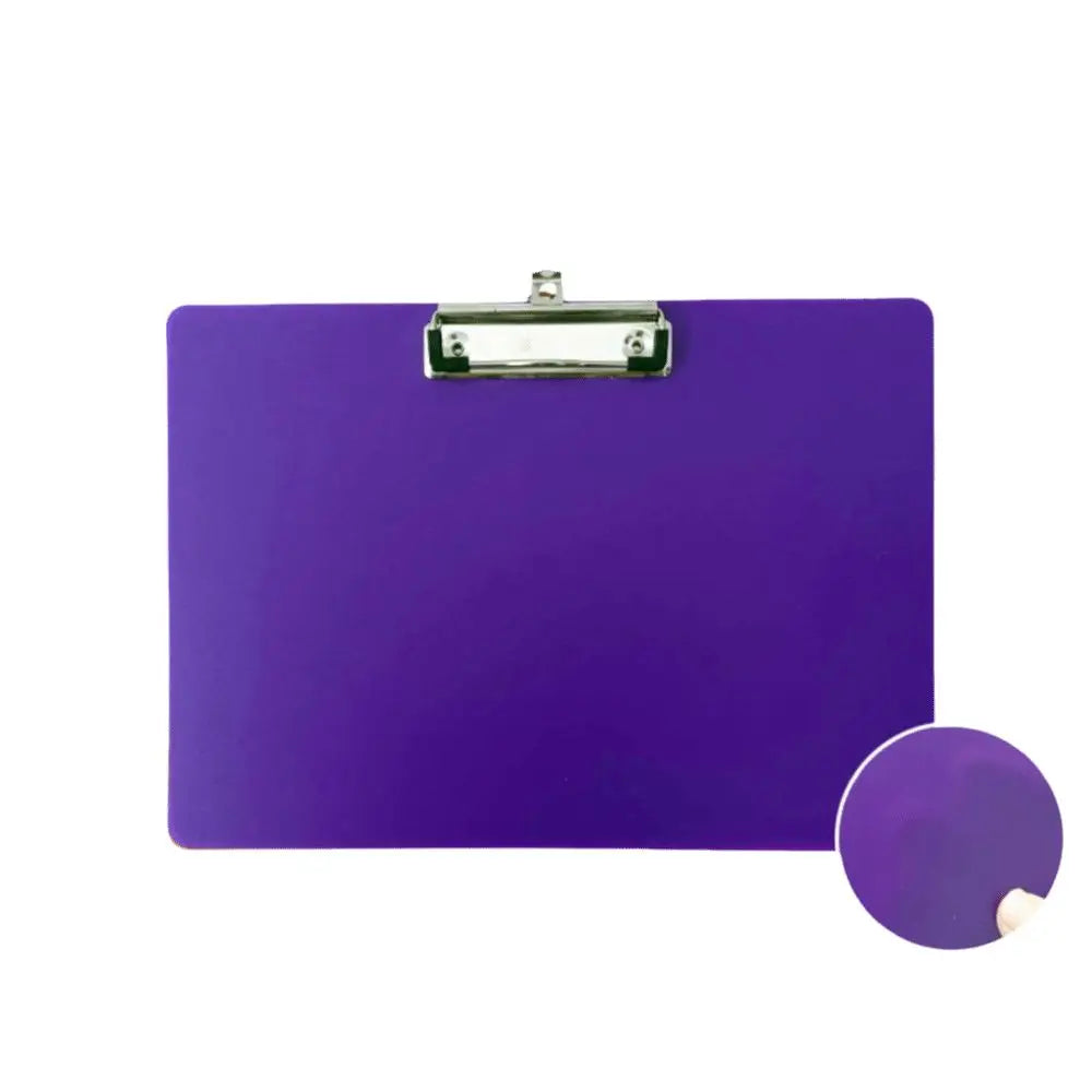 porte document violet moderne clip métallique papier lignes opaque a4 bleu blanc gris