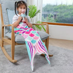 couverture sieste peluche polyester coton douce violet rose blanche poissons portable voyage hospitalière moderne