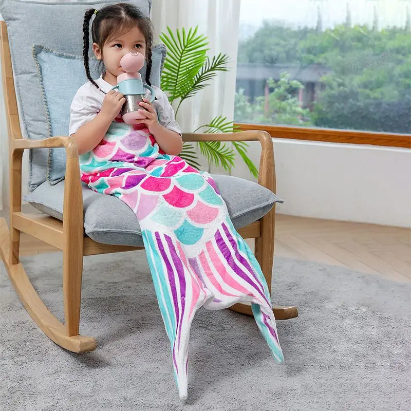 couverture sieste peluche polyester coton douce violet rose blanche poissons portable voyage hospitalière moderne