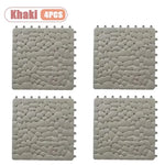 tapis sol antidérapant cailloux gris blanc moderne 30cm 30cm clips geometrique