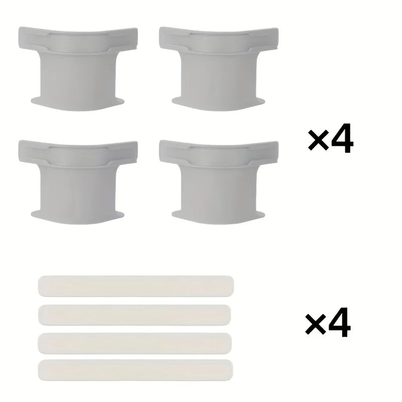 supports draps adhésifs transparents gris clair moderne fixations lits minimalistes