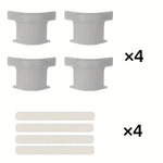 supports draps adhésifs transparents gris clair moderne fixations lits minimalistes