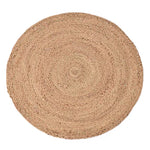 tapis rond naturel spirale concentrique tissé main rustique salon chambre coucher polypropylène
