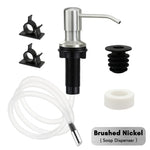 distributeur savon liquide moderne or noir acier inoxydable rotatif facile kit tuyau fixations
