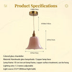 lampe suspendue vintage rose clair vert gradient laiton e14 salon restaurant chambrehôtel