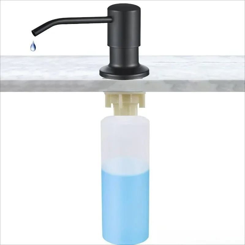 distributeur savon liquide moderne noir mat 500ml 350ml bouteille tête pompe évier cuisine