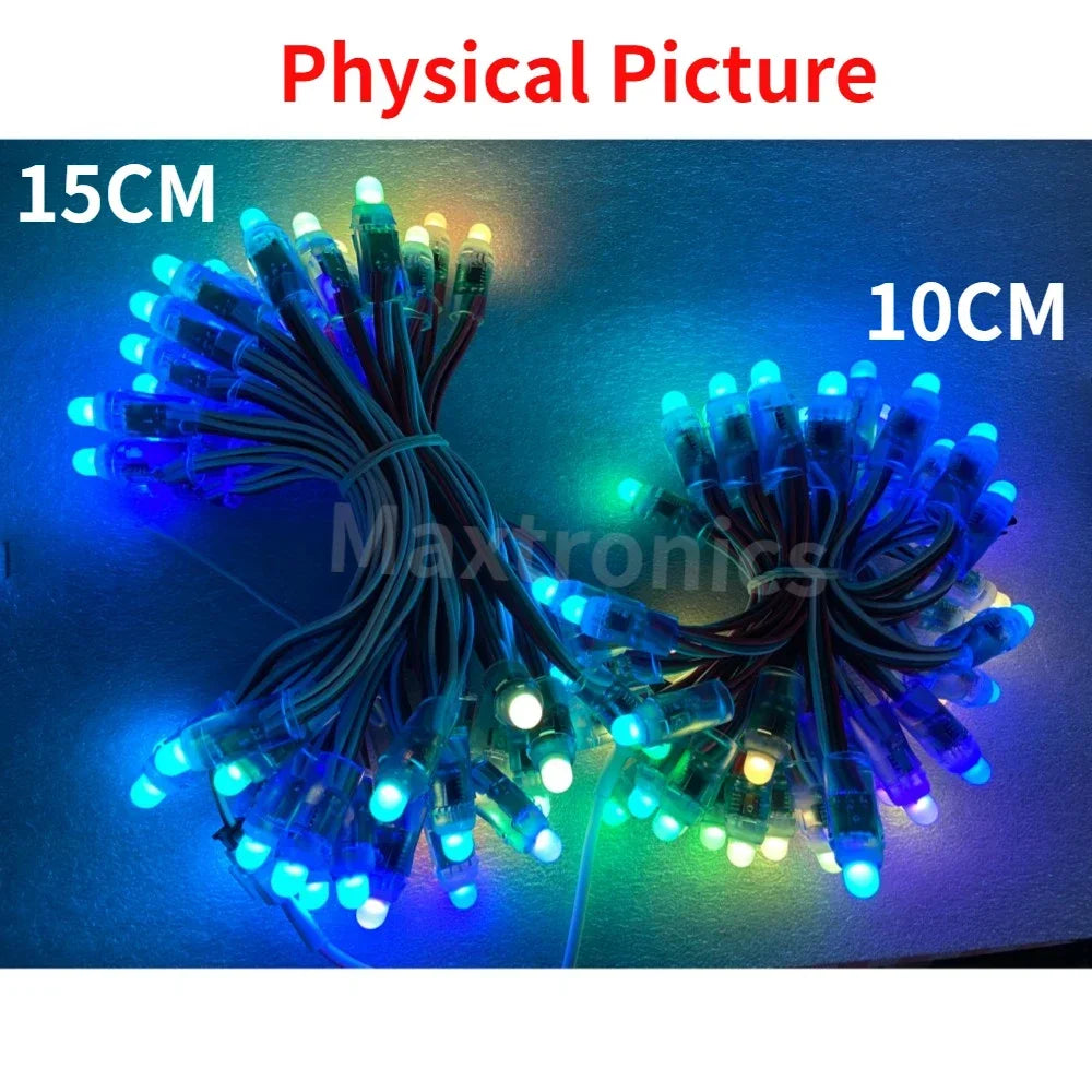 lumières led ws2811 full color 50 pcs 10cm 15cm cable electronique