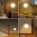 lampe nuit veilleuse capteur mouvement blanc moderne adhésif interrupteur auto led chambreescalierswc