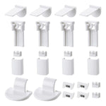 rideau volets blanc moderne accessoires réparation clips adhésifs pièces 24 pièces transparents