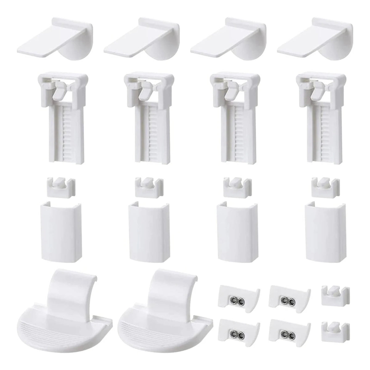 rideau volets blanc moderne accessoires réparation clips adhésifs pièces 24 pièces transparents