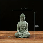 statue bouddha vert clair texture granulée classique décoration zen miniature pierre méditation contemplativeFearless