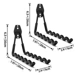 crochet mural acier noir support rangement outils garage vélo escabeau fixation vis