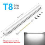 tube led blanc lisse moderne 50cm clips aluminium éclairage intérieur économie d'énergie