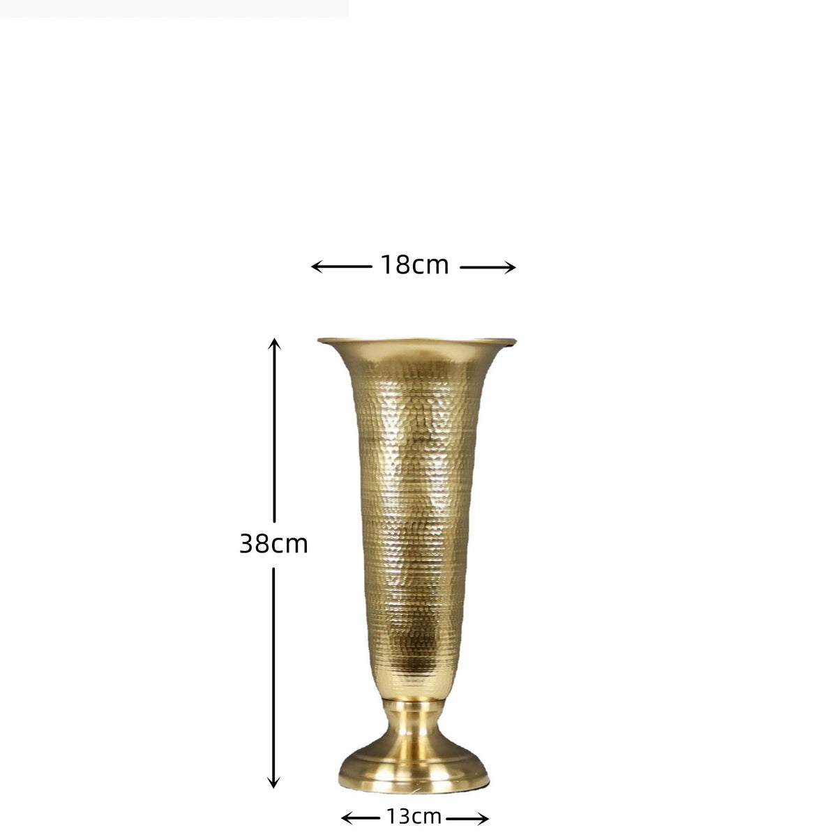 vase métal or argent texture hammered moderne décoration intérieure fleurs artificielles grande taille