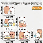 aimants réfrigérateur dessins animés pandas ours mignons créatifs autocollants porte machine laver armoire