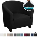 fauteuil moderne housse polyester jacquard gris élégants boutons protection salon automne hiver