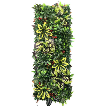 décoration murale plante artificielle feuilles fleurs moderne verte jaune rouge blancintérieur