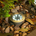 lampe solaire moderne led doré argenté extérieur jardin paysage pack ip65