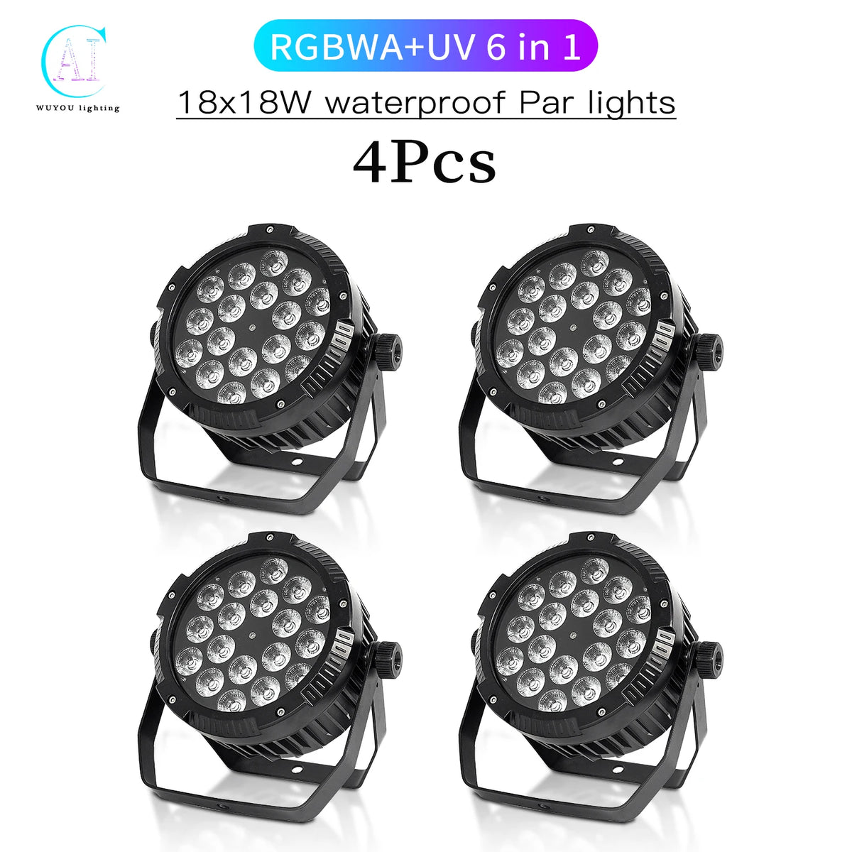 projecteur led scène professionnel rgbw uv étanche ip65 dmx noir moderne
